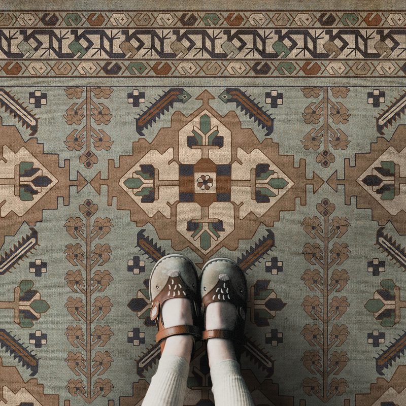 Why Vintage Vinyl Floor Cloths are Perfect for Busy Homes - The Mission  Motif