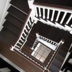 Stairwell Boston town home designed by Oak Hill Architects