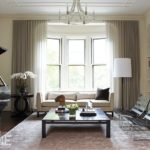 Simple living room in Boston town home designed by Meichi Peng
