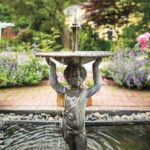 Historic Concord Home garden fountain