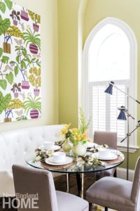 South End apartment designed by Nancy Serafini colorful botanicals