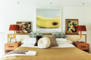 Back Bay condo for art collectors master bedroom