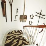 Gayle Mandle Stairwell with Zebra Rug
