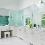 Elegant white master bathroom built by FBN Construction