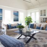 Nantucket Home Blue and White Living Room