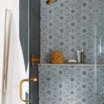 Shower with Italian tile