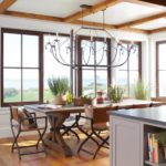 Dining space on Martha's Vineyard with a trestle table