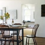 Dining room with antique Windsor chairs