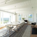 Large white Cape Cod dining room