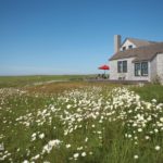 Nantucket home in a meadow