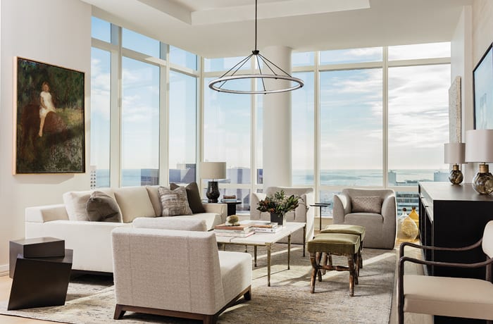 boston high-rise living room