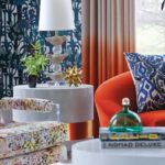 bright and bold living room detail
