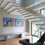 modern riverside home staircase
