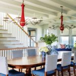 Traditional coastal dining room
