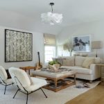 Family room with neutral furnishings