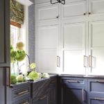 Panty with white and gray cabinetry