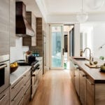 Contemporary Boston kitchen with Elm cabinetry
