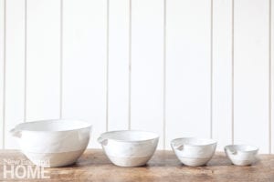 White ceramic nesting bowls