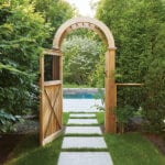 Arched garden gate