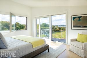 Contemporary bedroom with a view