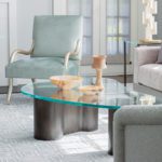 Searing area with glass topped coffee table