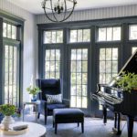 Music room with grand piano