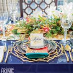 Layered table setting with place card
