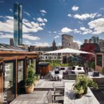 Boston roof deck with city views
