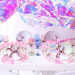 Glamorous pastel table setting by Tyger Productions