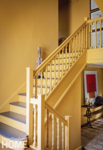 Yellow stairs and walls