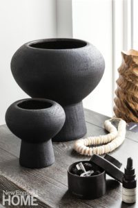 Black vases from Monroe Home & Style