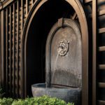 Water fountain in a formal garden