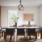 Dining area with simple contemporary furnishings