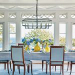 Dining room with large windows overlooking the ocean