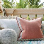 Pillows in soft pinks and neutrals