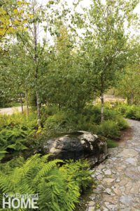 Natural looking outdoor water feature