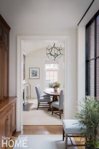 View into an elegant Boston dining room