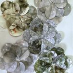 Components of Mon Hiver (2022), paper sculpture installation.