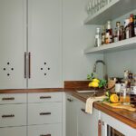 Wet bar with custom cabinetry