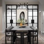 Contemporary dining room with artwork by Tiarra Bell