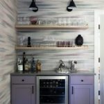 Purple bar with floating shelves