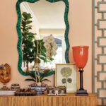 Shop vignette featuring a green mirror