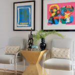 Vignette with lucite chairs