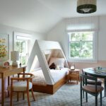 Child's bedroom with a tent-like bed