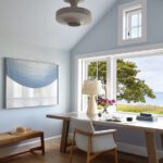 Desk area overlooking the ocean