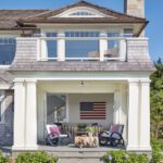 A classic New England Shingle style porch