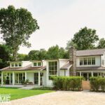 Exterior of coastal home with copper accents