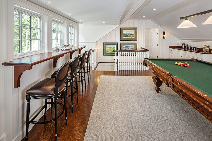 Billiard room built by Fallon Custom Homes & Renovations