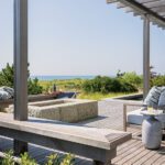 Outdoor conversation area in a Cape Cod home