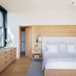 Contemporary primary bedroom in a coastal home